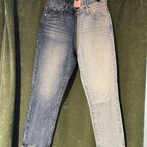 Revice Two-Tone zipper crotch women's jeans